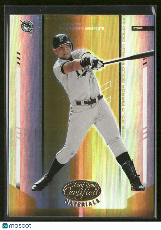 2004 Leaf Certified Materials Miguel Cabrera #137 Gold Mirror 14/25