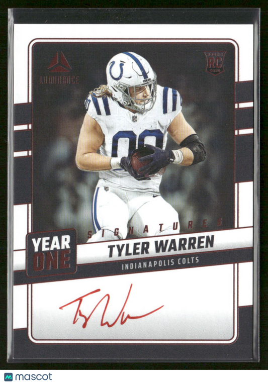 2025 Panini Luminance Tyler Warren #YOS-TWN Red Ink RC Rookie Year One Auto