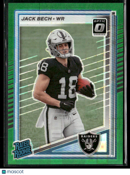 2025 Panini Donruss Jack Bech #320 Optic Green Pandora Rated Rookie 11/25