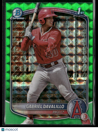 2025 Bowman Chrome Gabriel Davalillo #BCP-178 Green Geometric 1st Bowman 02/99