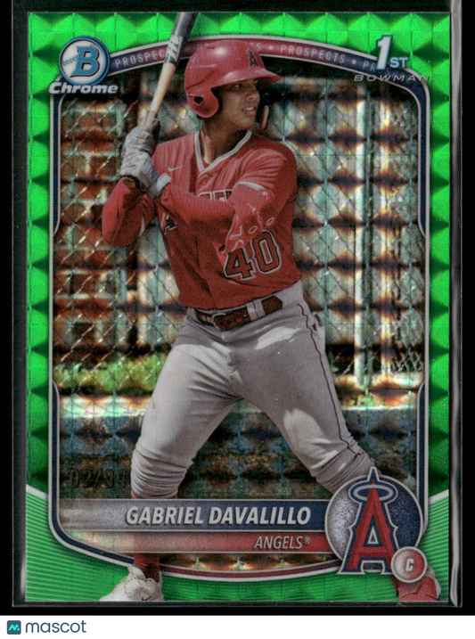 2025 Bowman Chrome Gabriel Davalillo #BCP-178 Green Geometric 1st Bowman 02/99