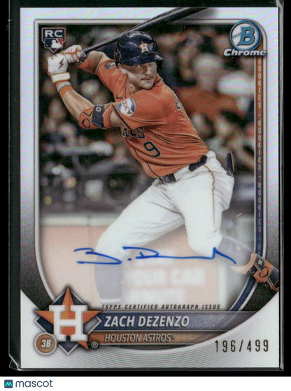 2025 Bowman Chrome Zach Dezenzo #CRA-ZD Refractor RC Rookie Auto 196/499