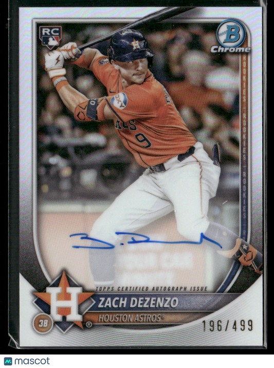 2025 Bowman Chrome Zach Dezenzo #CRA-ZD Refractor RC Rookie Auto 196/499