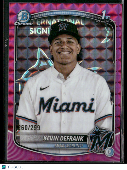 2025 Bowman Chrome Kevin Defrank #BCP-205 Fuchsia Geometric 1st Bowman 260/299