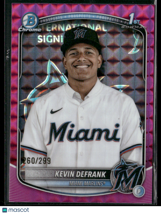 2025 Bowman Chrome Kevin Defrank #BCP-205 Fuchsia Geometric 1st Bowman 260/299