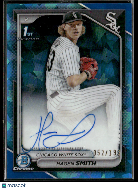 2024 Bowman Draft Sapphire Hagen Smith #CPA-HSM Chrome 1st Bowman Auto 052/199