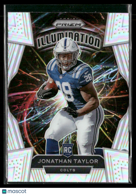 2020 Panini Prizm Jonathan Taylor #11 Silver Prizm Illumination SP RC Rookie