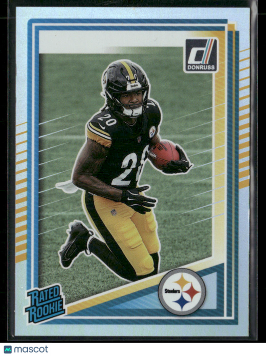 2025 Panini Donruss Kaleb Johnson #322 No Name Variation SP Rated Rookie