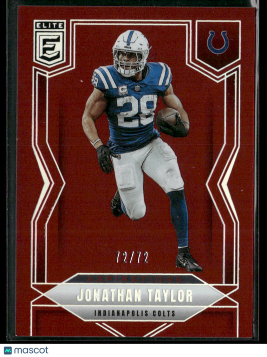 2025 Panini Donruss Elite Jonathan Taylor #85 Red Aspirations 72/72