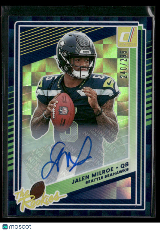 2025 Panini Donruss Jalen Milroe #12 The Rookies Auto 240/299