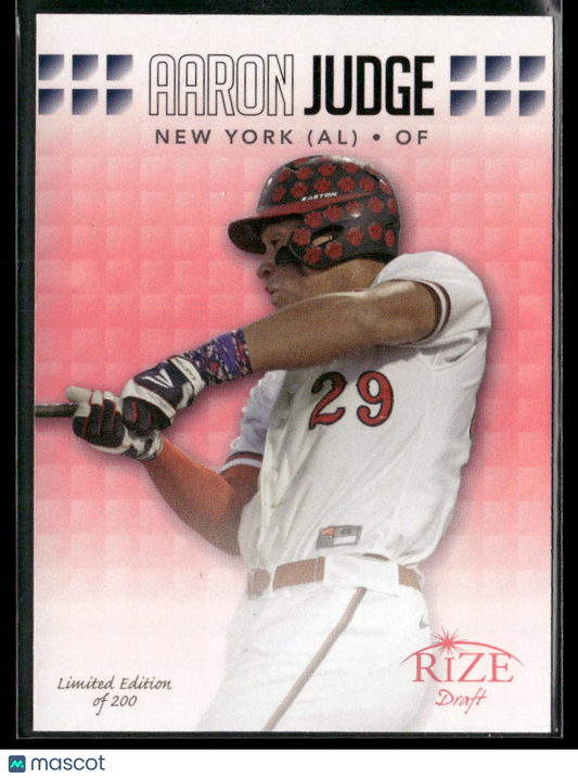 2013 Leaf Rize Draft Aaron Judge #36 Pink RC Rookie /200