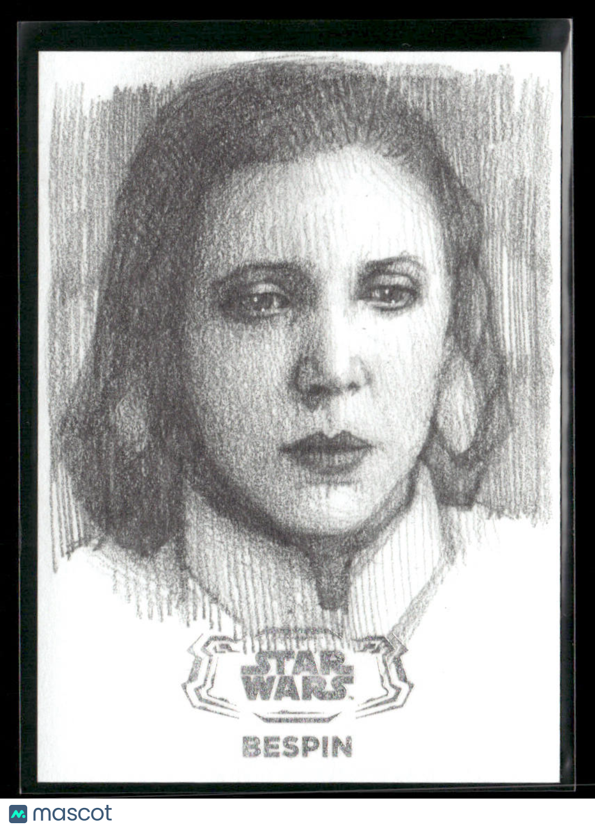 2024 Topps Star Wars Hyperspace Silver Foil Princess Leia Sketch By Andrew Fry