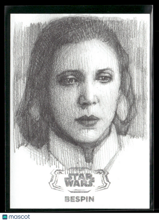 2024 Topps Star Wars Hyperspace Silver Foil Princess Leia Sketch By Andrew Fry