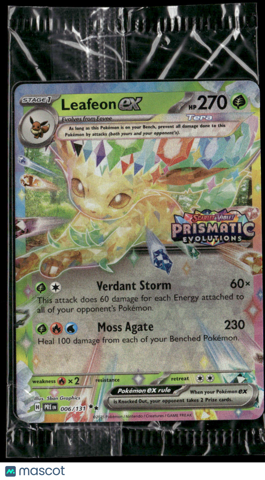 2025 Pokemon Leafeon EX #6/131 006/131 Sealed Pack