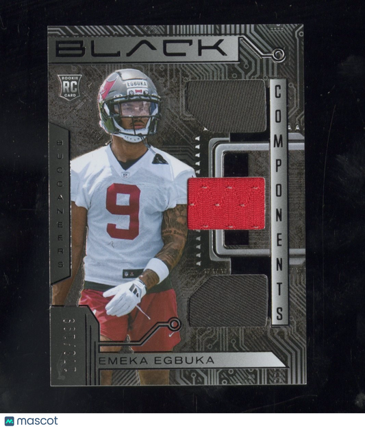 2025 Panini Black Emeka Egbuka #RCO-EEA Components Triple Patch /199 RC Rookie