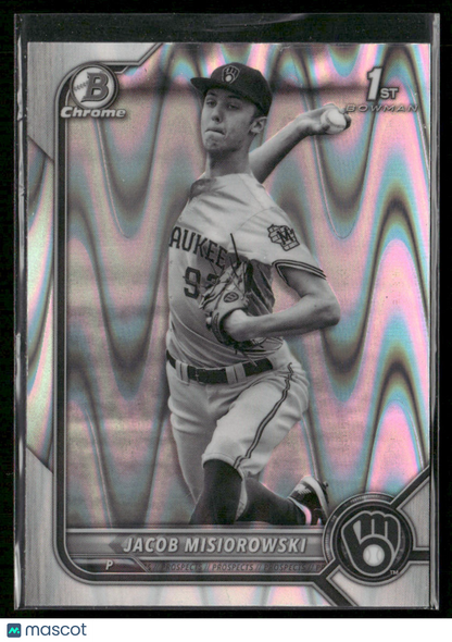2022 Bowman Draft Jacob Misiorowski #BDC-132 Black & White RayWave 1st Bowman