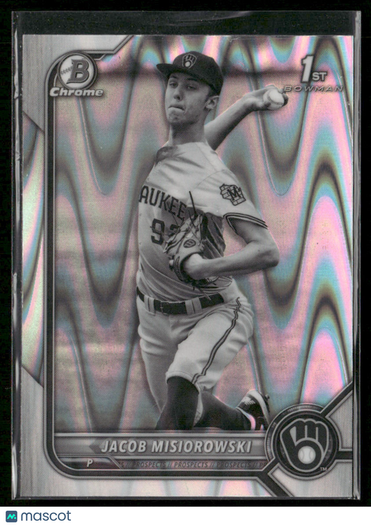 2022 Bowman Draft Jacob Misiorowski #BDC-132 Black & White RayWave 1st Bowman