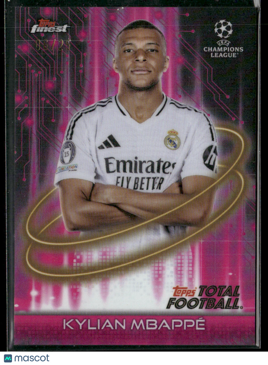 2024-25 Topps Finest UEFA Total Football Kylian Mbappé #FF-7 Fuchsia 06/25