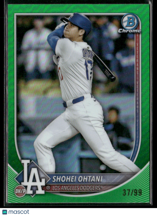 2025 Bowman Chrome Shohei Ohtani #17 Green Refractor 37/99