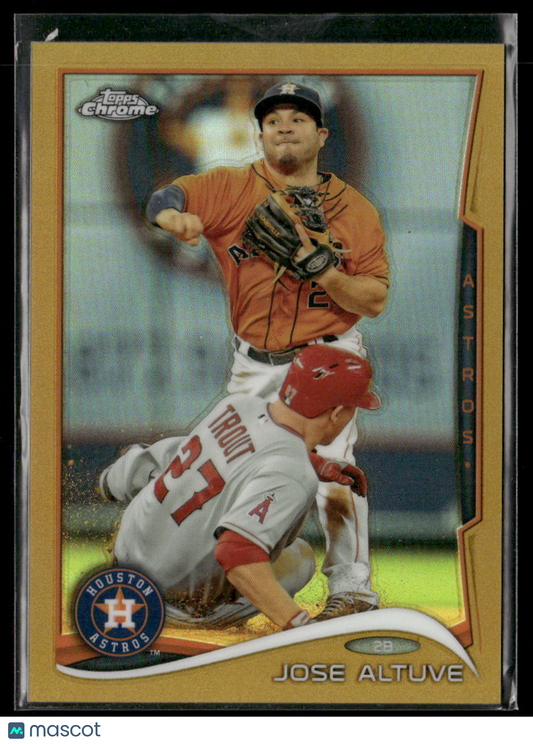 2014 Topps Chrome Jose Altuve #52 Gold Refractor 49/50
