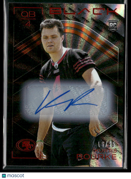 2025 Panini Black Kurtis Rourke #197 Citrine RC Rookie Auto 16/25