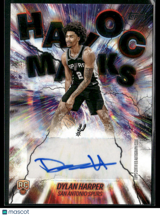 2025-26 Topps Flagship Dylan Harper #HM-DH Havoc Marks Auto RC Rookie
