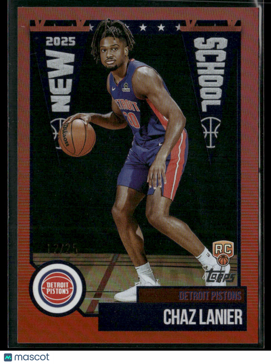 2025-26 Topps New School Chaz Lanier #NS-37 Orange Rainbow RC Rookie 12/25