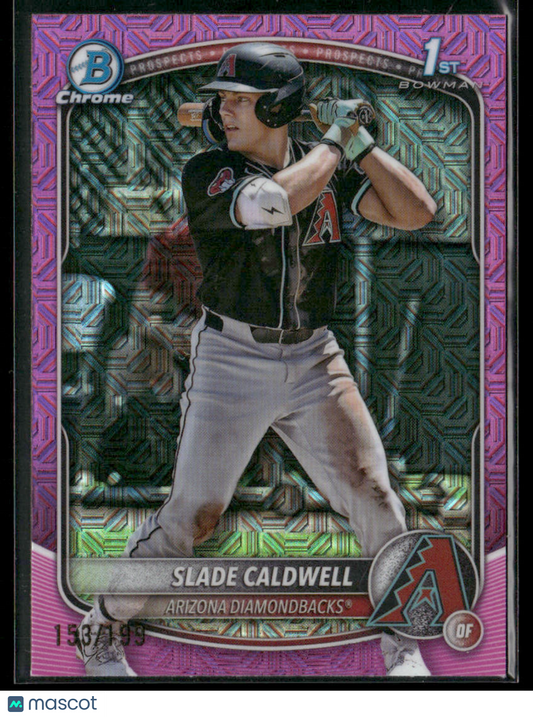 2025 Bowman Slade Caldwell #BCP-21 Fuchsia Mojo Refractor 1st Bowman 153/199