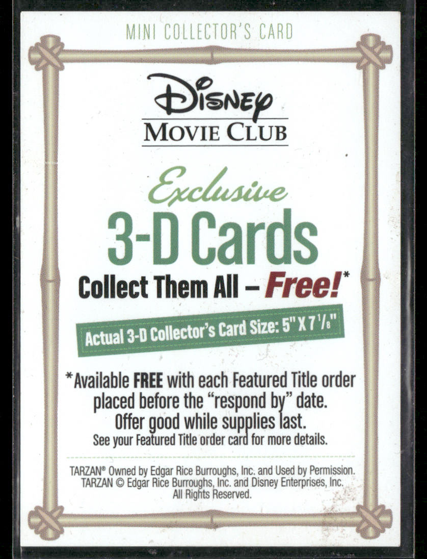 Disney Movie Club Mini Collector's 3-D Cards Disney's Lion King