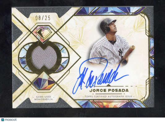 2025 Topps Diamond Icons Jorge Posada #SPAR-JP Auto Relic 08/25 (BW)