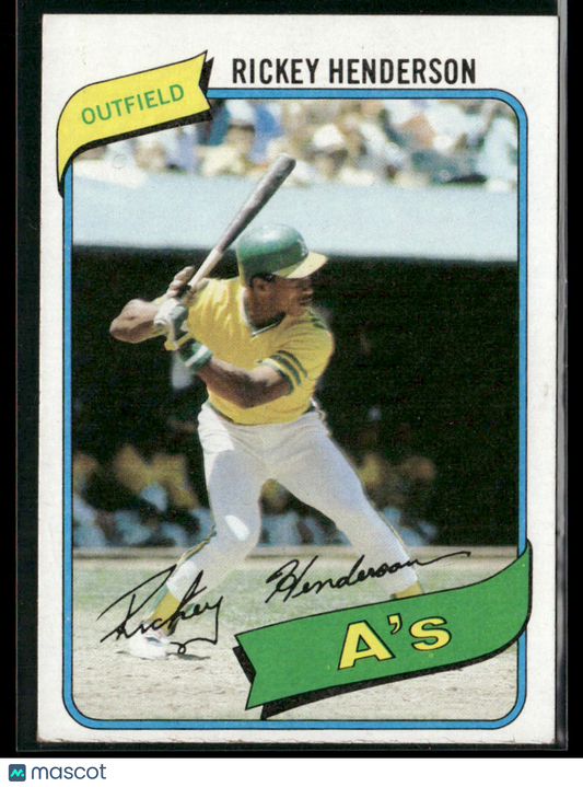1980 Topps Rickey Henderson #482 RC Rookie EX Condition