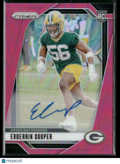 2024 Panini Prizm Football Edgerrin Cooper #331 Pink Prizm RC Rookie Auto
