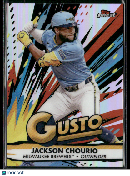2025 Topps Finest Jackson Chourio #G-19 Gusto Insert SSP