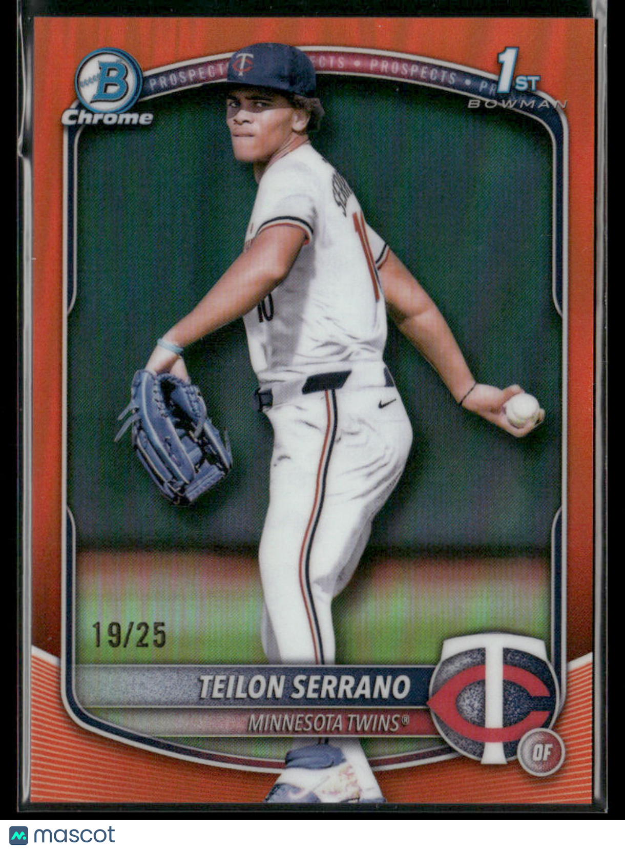 2025 Bowman Chrome Teilon Serrano #BCP-188 Orange Refractor 1st Bowman 19/25