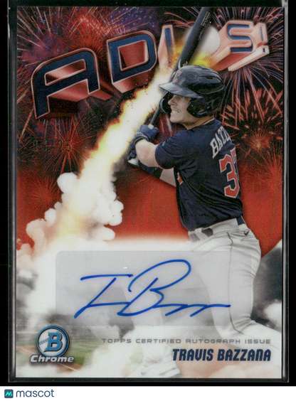 2025 Bowman Chrome Travis Bazzana #AAV-TB Adios Auto Orange Refractor 08/25