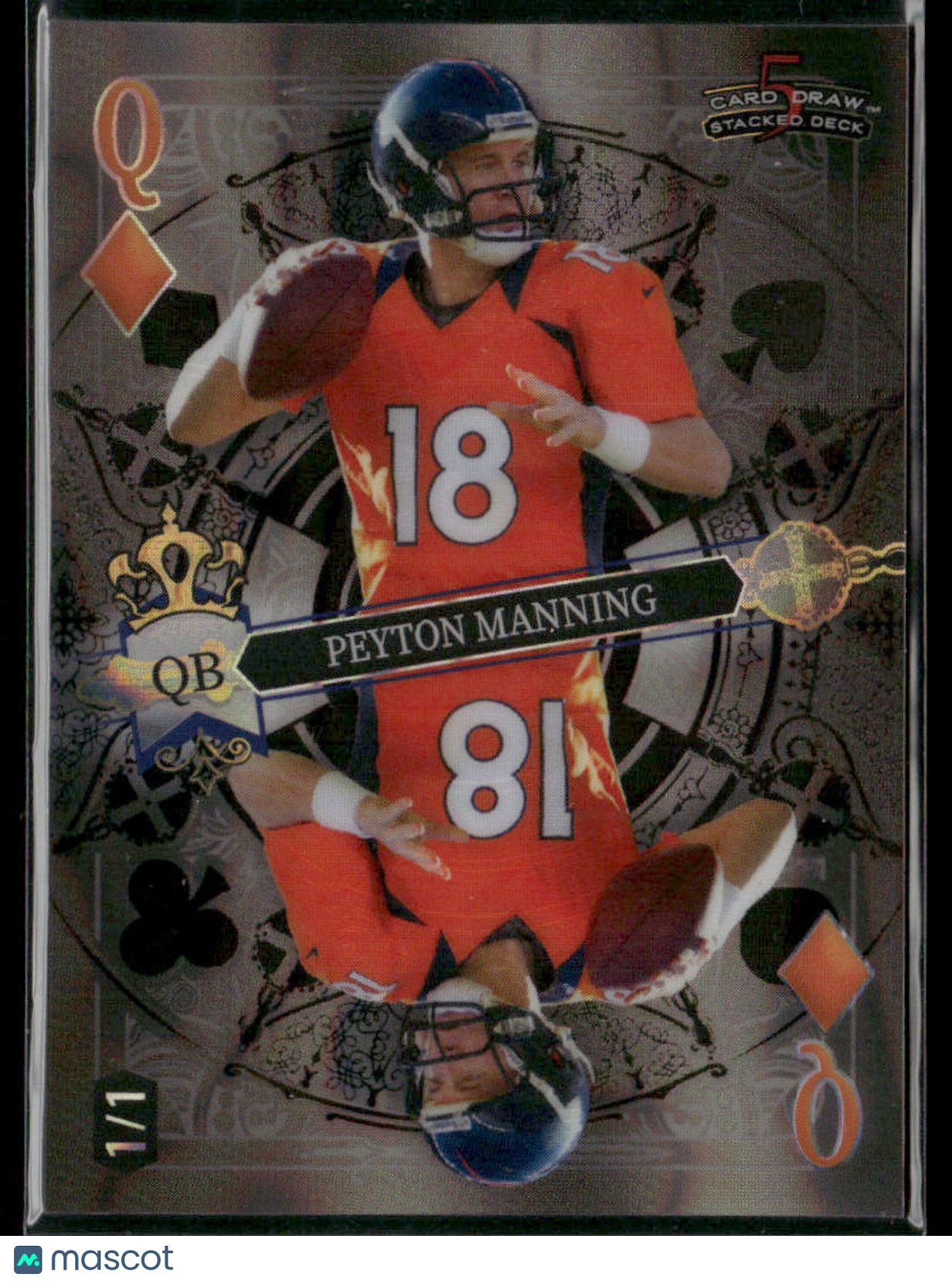 2024 Wild Card 5 Card Draw Stacked Deck Peyton Manning #SDPD-PMN Lava 1/1