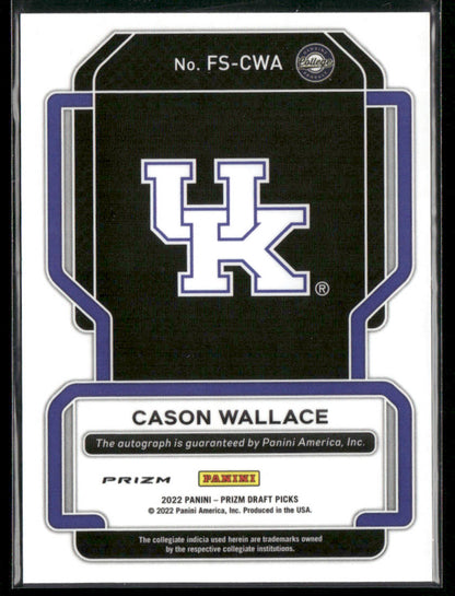 2022 Prizm Draft Picks Cason Wallace #FS-CWA Green Prizm Autograph