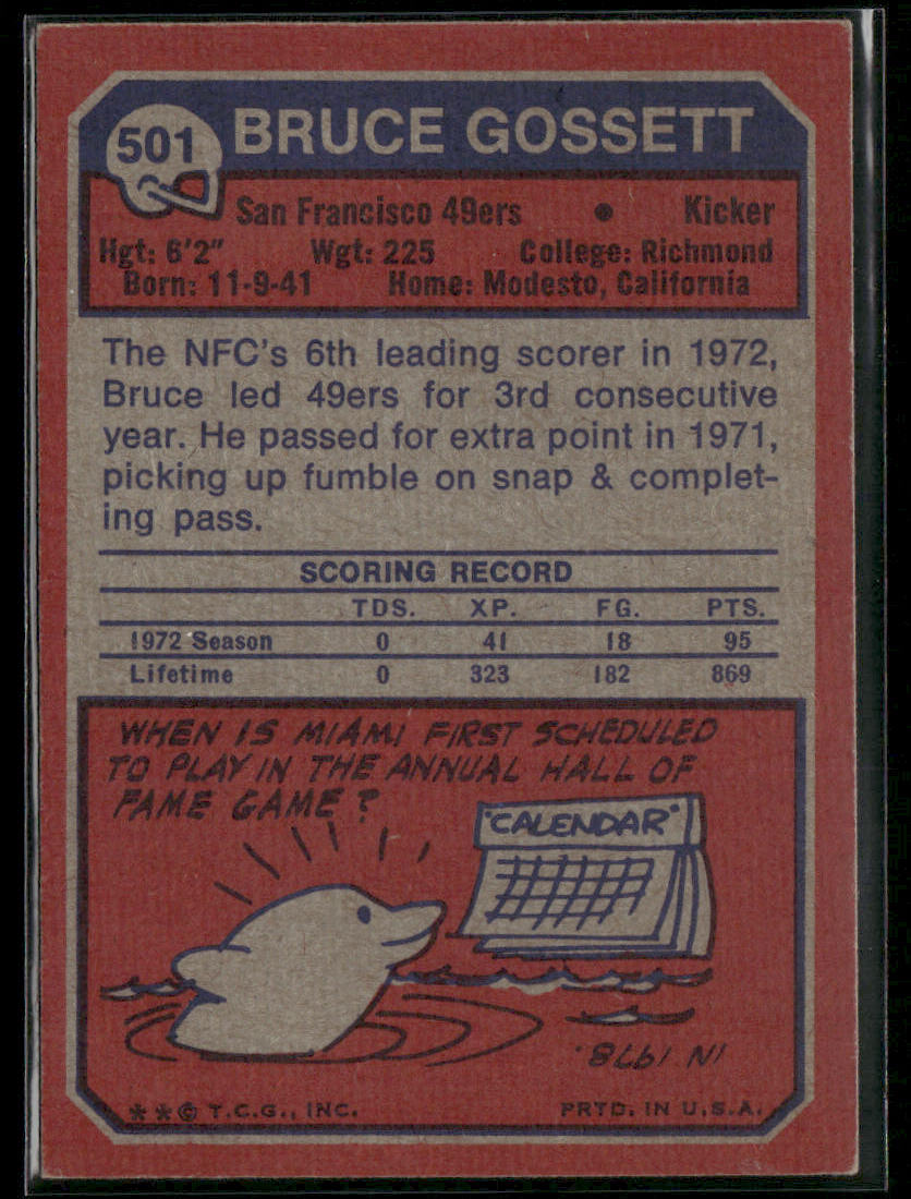 1973 Topps Bruce Gossett #501