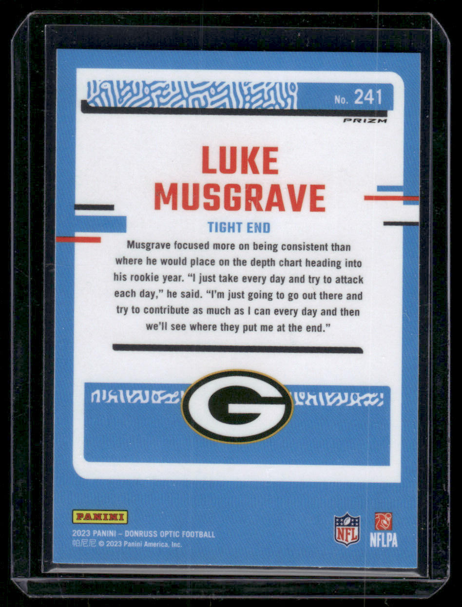 2023 Panini Donruss Optic Luke Musgrave #241 Green Hyper Rated Rookie