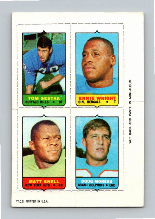 1969 Topps Tom Sestak Matt Snell Doug moreau Nobby Stiles #95