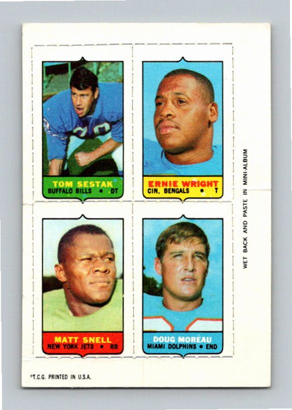 1969 Topps Tom Sestak Matt Snell Doug moreau Nobby Stiles #95