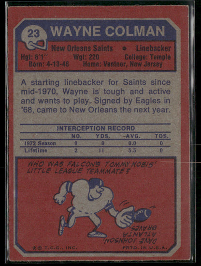 1973 Topps Wayne Colman #23