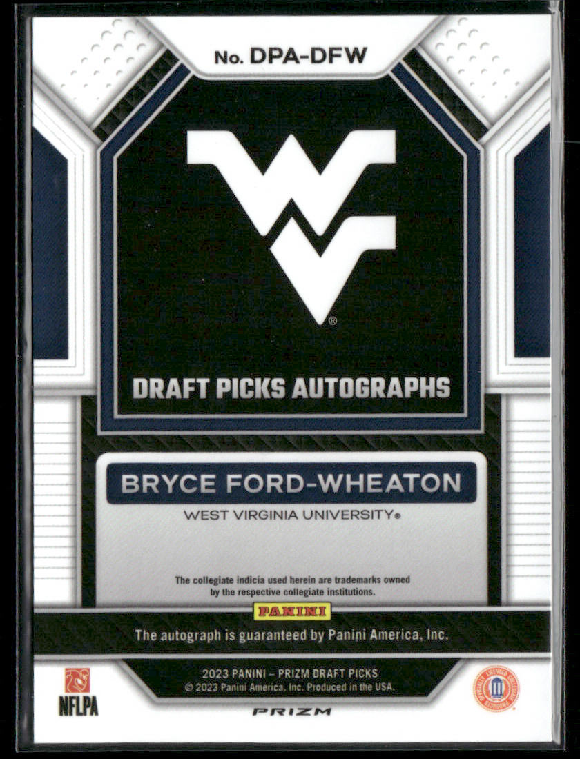 2023 Panini Prizm Bryce Ford-Wheaton #DPA-DFW auto