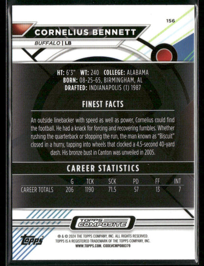 2023 Topps Composite Cornelius Bennett #156 Finest Checkerboard