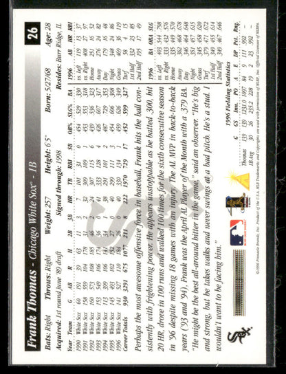 1997 Score Frank Thomas #26