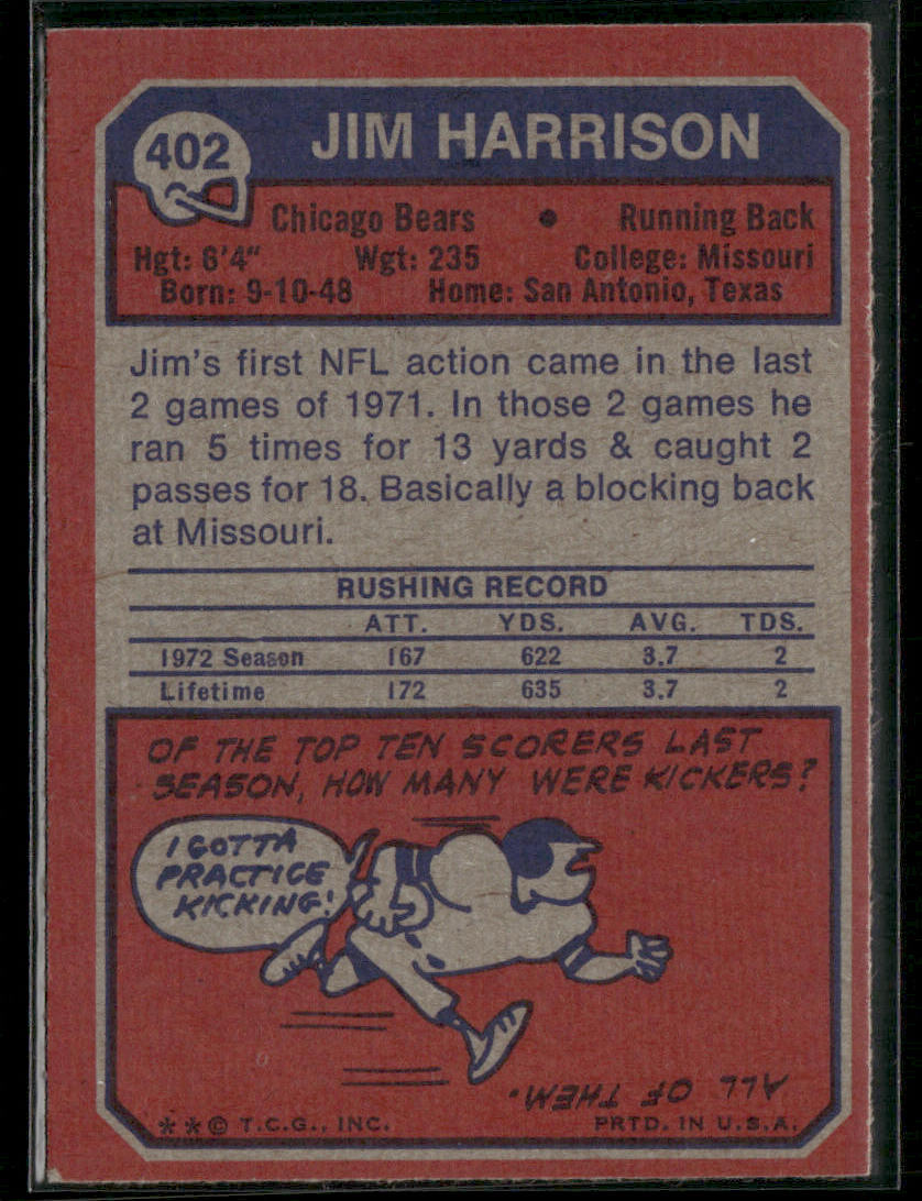 1973 Topps Jim Harrison #402