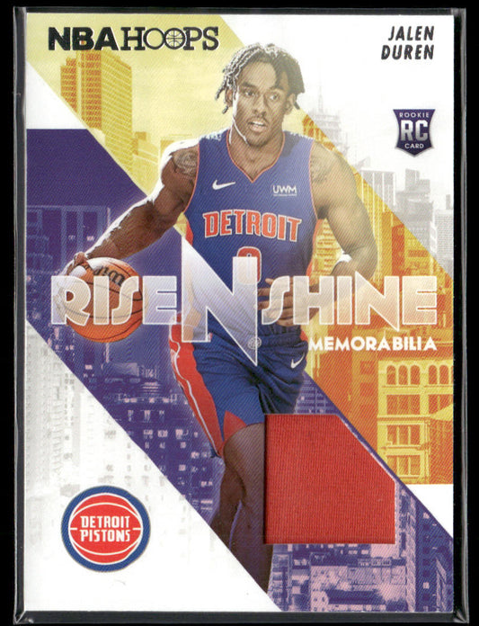 2022 Panini Hoops Jalen Duren #RS-JD Rookie Memorabilia