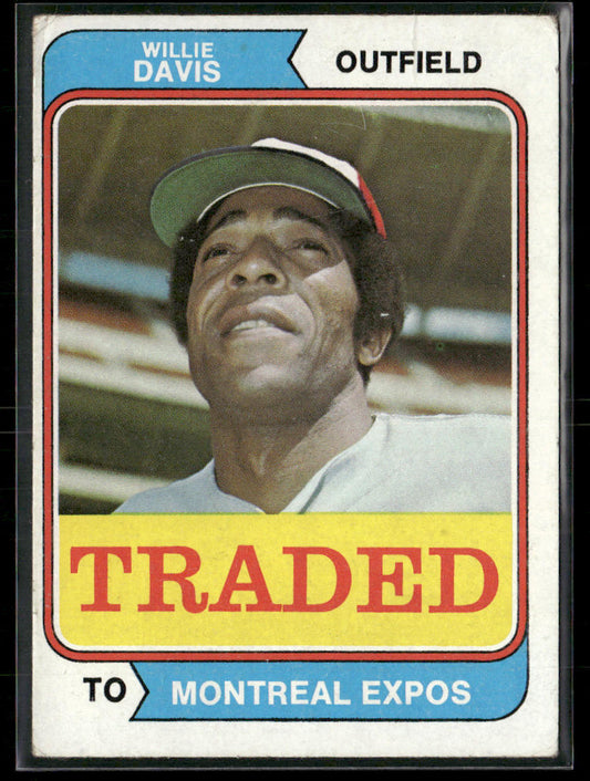 1974 Topps Willie Davis #165T Traded