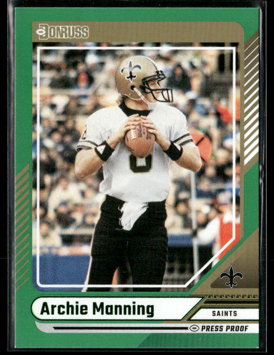 2024 Donruss Archie Manning #195 Green Press Proof