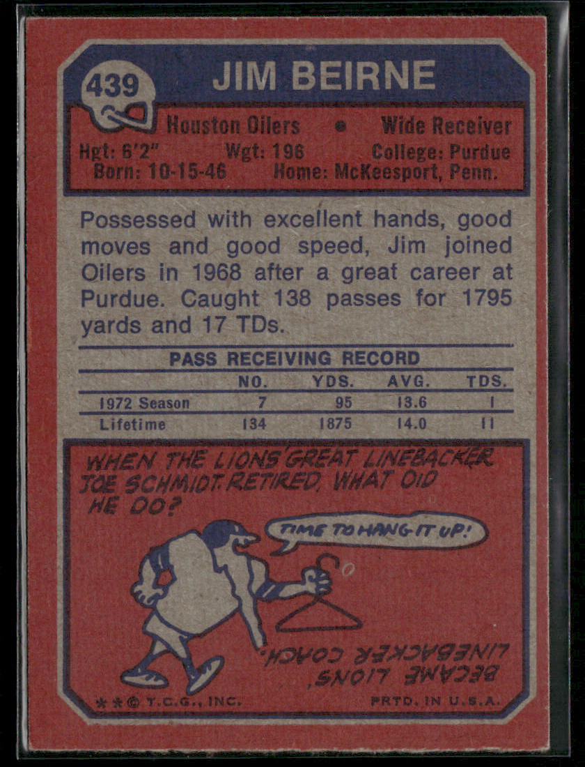 1973 Topps Jim Beirne #439